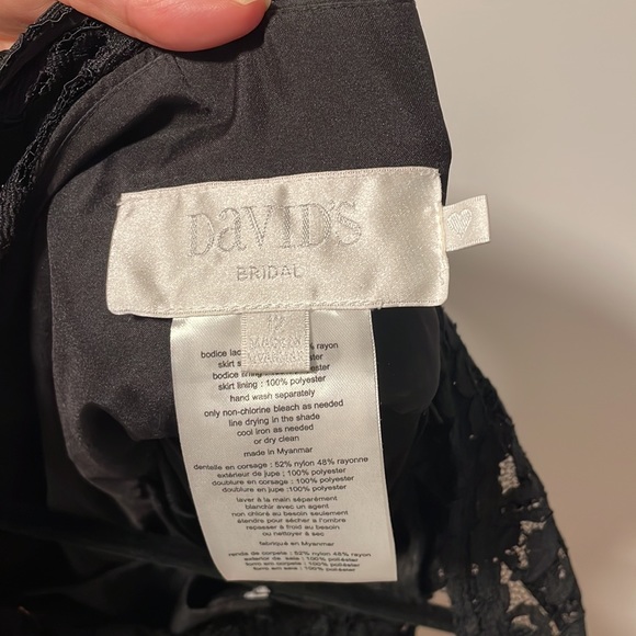 Maternity black bridesmaid dress David’s Brial - Picture 2 of 2